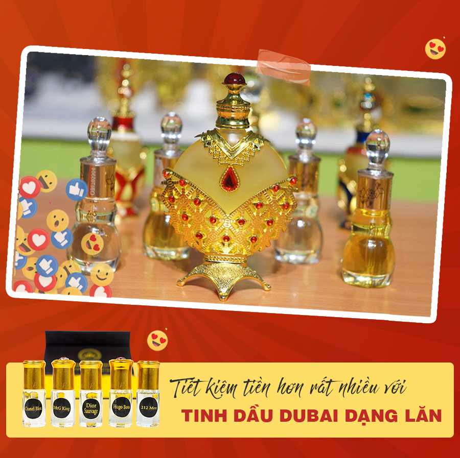 TIẾT KIỆM hơn rất nhiều với Tinh dầu nước hoa Dubai dạng lăn