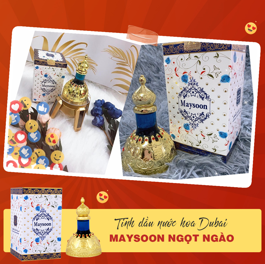 Tinh dầu nước hoa Dubai Maysoon dịu ngọt trong từng khoảnh khắc
