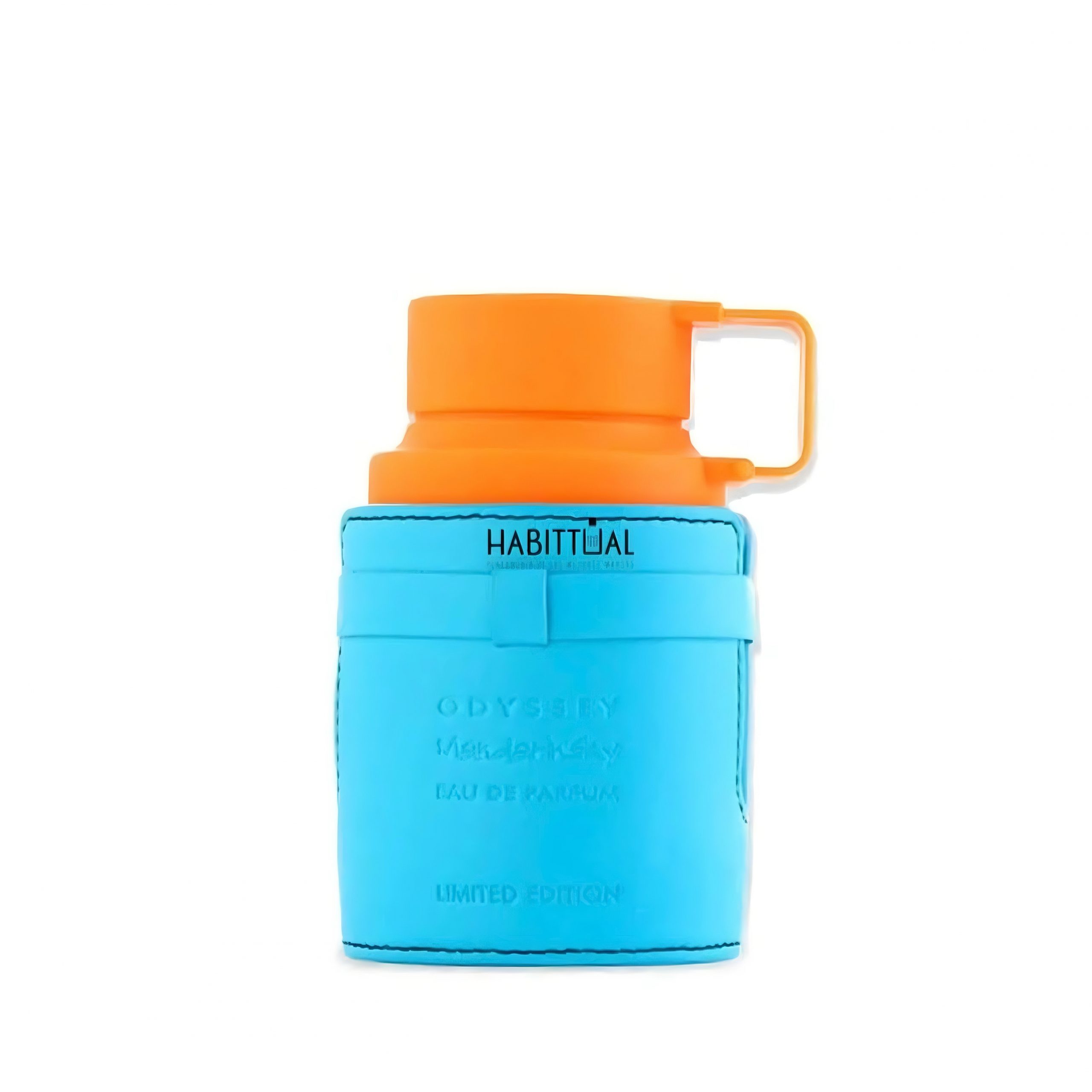 Chai nước hoa Armaf Mandarin Sky với sắc cam ánh kim hoặc xanh dương nổi bật.